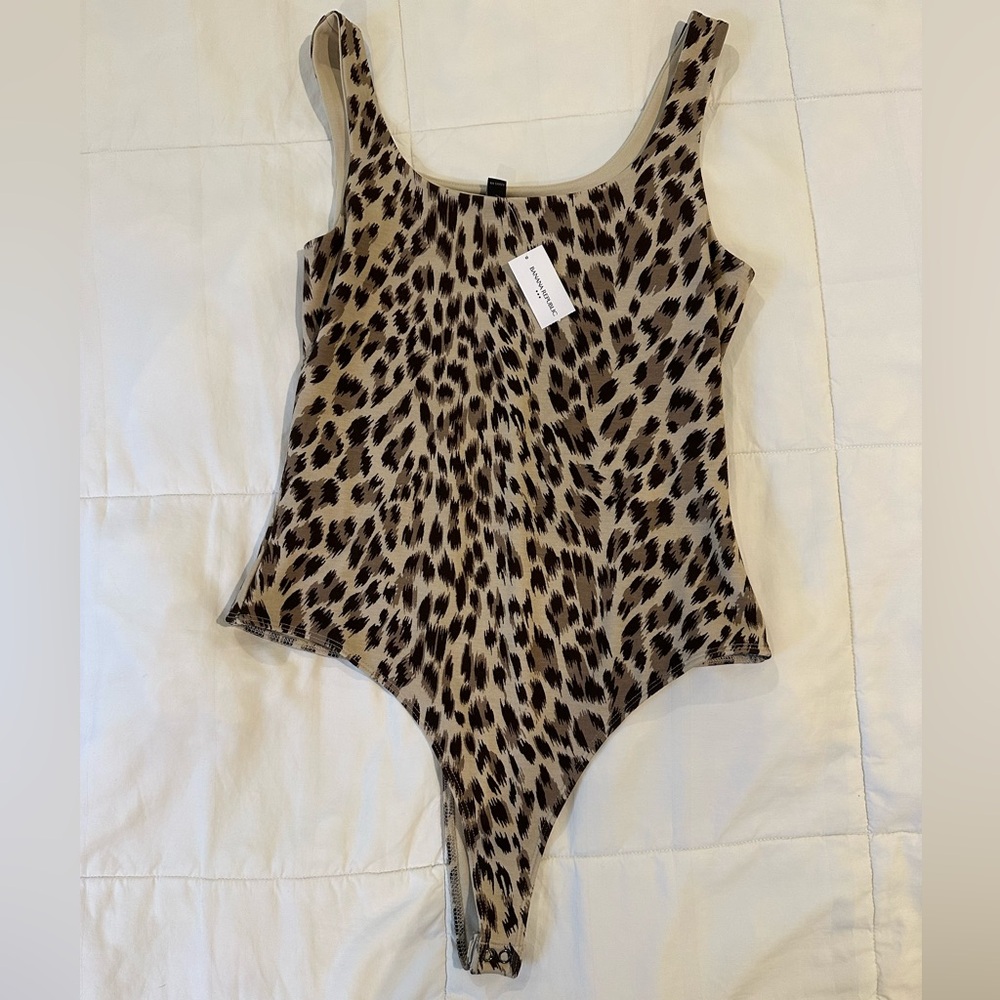 Banana Republic Wild Print Thong Bodysuit